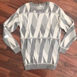 Grey & Cream abstract Sweater